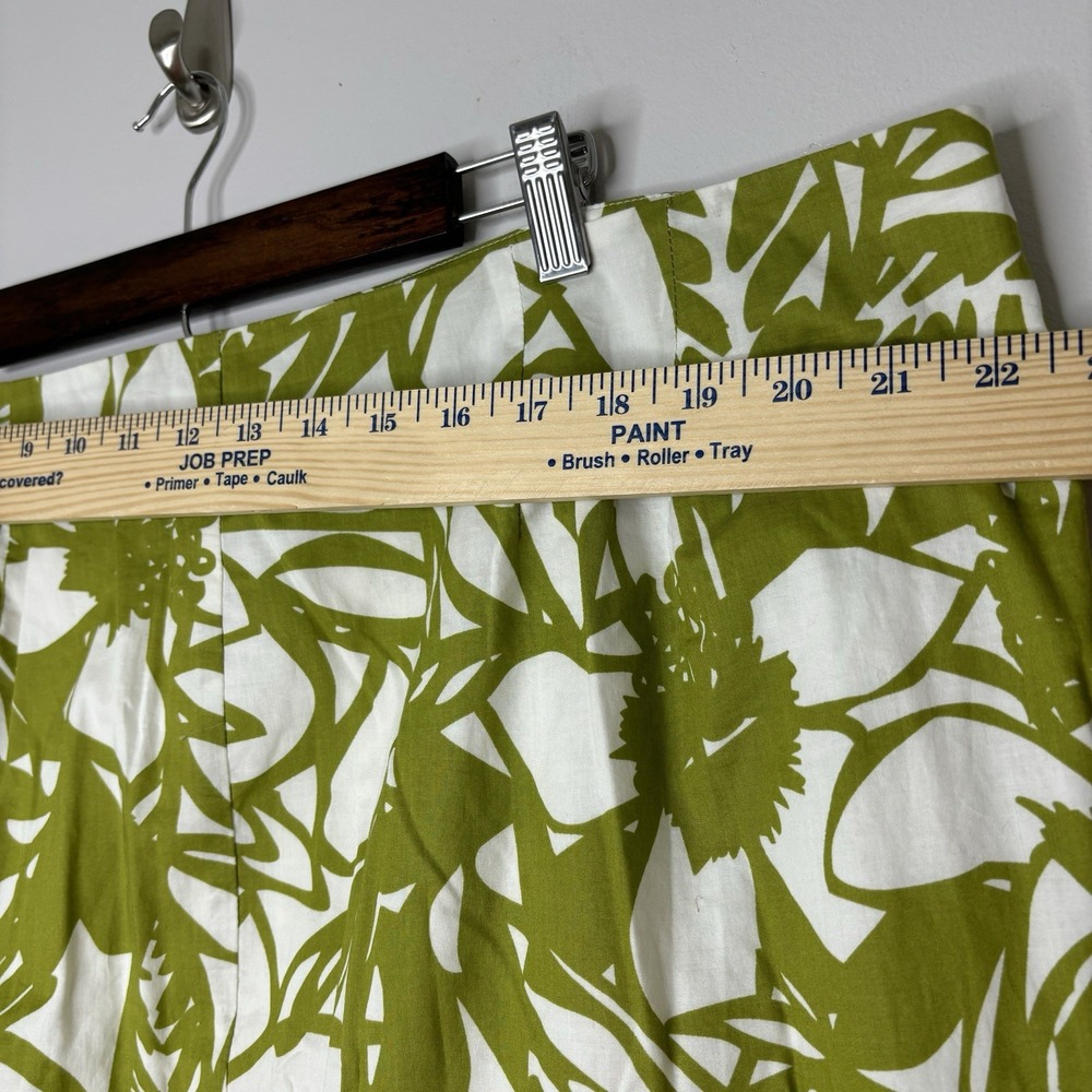 Lane Bryant Skirt Women 24 Green Tropical Wrap Floral A-Line Mini Vacation - Picture 6 of 8